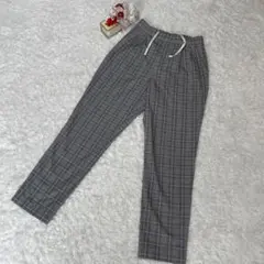 【匿名配送】レプシィム グレンチェック テーパードパンツ ウエストゴム