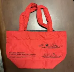 スヌーピー ふわふわトートバッグ 赤