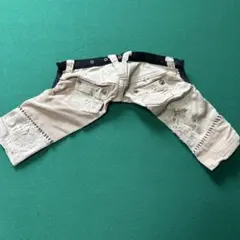 最終価格☆ベージュ ダメージ加工 小型犬用パンツ☆サイズ2☆９個のスナップボタンのサムネイル