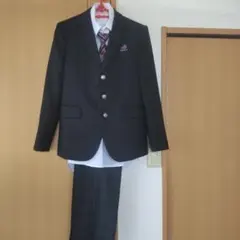 150cm少しぽっちゃりさん　男子濃紺スーツ三点セット