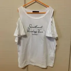 Lovetoxic オフショルダーTシャツ M ホワイト