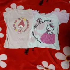 マイメロディ＆ハローキティ Tシャツセット 120cm