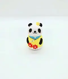 パンダの刺繍置物 七転び八起き