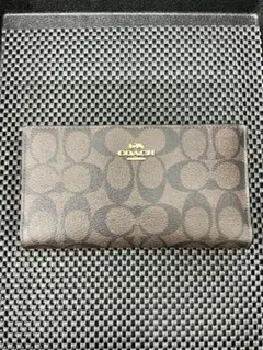 【新品•未使用】　COACH モノグラム長財布 ブラウン