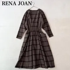 美品 René Relax ティアードワンピース ノースリーブ ストライプ 38