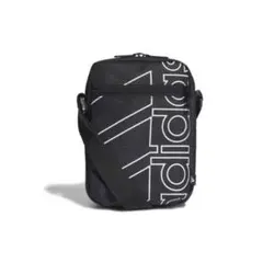adidasアディダス　ショルダーバッグ サコッシュ　ポシェット黒ロゴプリントのサムネイル