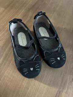 Catherine Cottage ネコデザイン 黒フォーマルシューズ 18.0