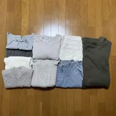 レディース　9点　まとめ売り　トップス　ニット　ベスト　パンツ　M-L　中古