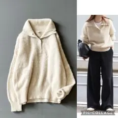 ▼完売✨24aw✨ジャーナルスタンダード アルパカミックスファー襟付プルオーバー
