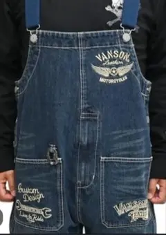 VANSON デニム オーバーオール つなぎのサムネイル
