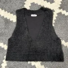 LEPSIM 黒 ニットベスト Vネック