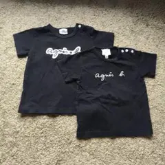 agnès b. 黒 Tシャツ セット　キッズ　80.90サイズ