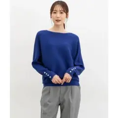 ハニーズ Honeys ニット ドルマン型 青のサムネイル