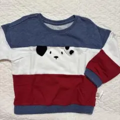 dave&bella 犬の顔刺繍 トレーナー 4Y/100