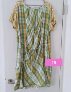 アズノゥアズオオラカ チェック柄ワンピース　3L 大きいサイズ