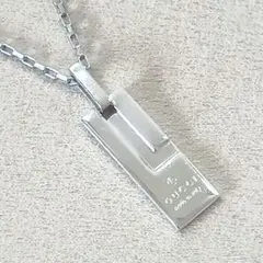 美品 GUCCI グッチ Gロゴ プレート スクエアネックレス SV925
