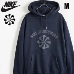 希少　海外　ナイキ　NIKE フードパーカー　パーカー　風車ロゴ　M ブラック