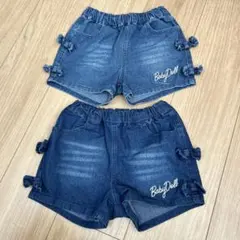 BabyDoll リボン付きデニムショートパンツ