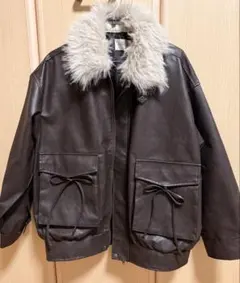 OLIVE des OLIVE ファーティペットエコレザーブルゾン