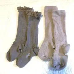 collegien レース 靴下 2足セット 24/27