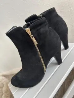 新品♡DURAS スエード ブラックブーツ 中ヒールL size