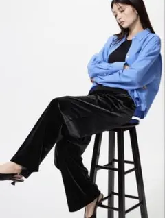 UNIQLO ソフトベロアイージーパンツ XL ブラック