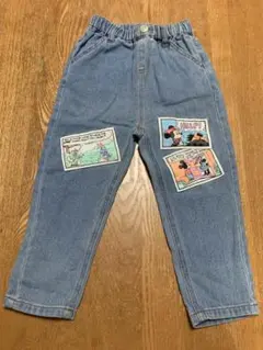 しまむら LITTC ミッキーのデニムパンツ 100cm
