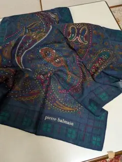 pierre balmain 大判ペイズリー柄スカーフ
