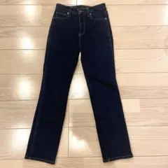 【美品】UNIQLO ユニクロ　ストレッチリムアンクルジーンズ 23 S デニム