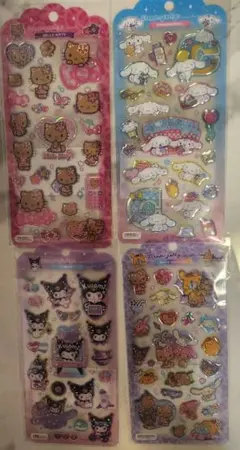 サンリオキャラクター ドロップジュエリーシール４枚セット