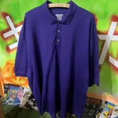 3XL GILDAN ビッグシルエット パープル プレーン ポロシャツのサムネイル