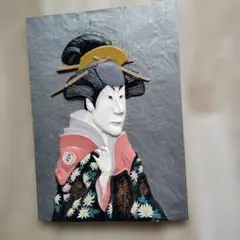 鳥居忠雅 歌舞伎鏡獅子 木版画 額装用仕立て済み 浮世絵 古美術 骨董