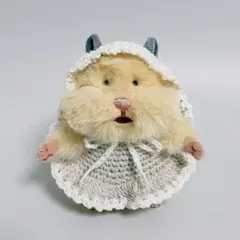 はむにぎり ぬい服 ぬいぐるみ 着ぐるみ 被り物 ひつじボンネット 白26