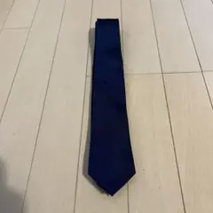 【クリーニング済】ORIHICA ネイビー 無地 ネクタイ