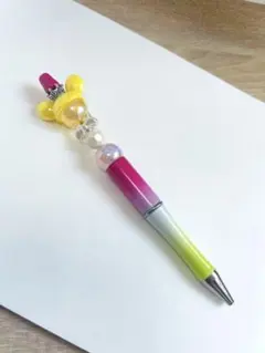 ハンドメイド　カスタム　ボールペン　イエロ帽子