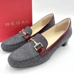 【美品】REGAL リーガル ビット付きローファー パンプス F55J 25㎝