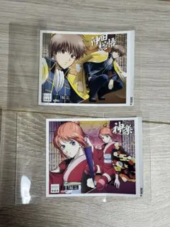 新劇場版『銀魂 吉原炎上篇』ラベル缶ステッカー 沖田総悟・神楽セット