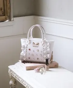 【美品】サマンサベガ レースアップハートビジューグラデーションフラッタ―(ミニ)