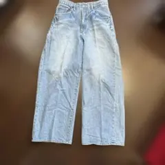 WEGO ワイドレッグデニム M ライトブルー