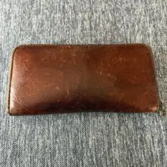 難あり　PORTER レザー ラウンドファスナー 長財布 ブラウン 吉田カバンのサムネイル