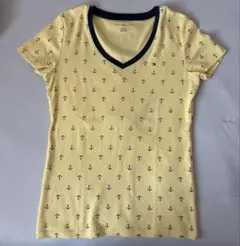 アメリカで購入　 TOMMY HILFIGER アンカー柄 VネックTシャツのサムネイル