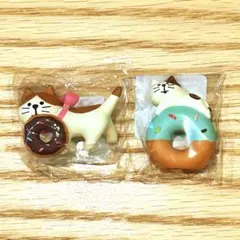【おまとめ値引き】うきうきドーナツ ちびねこ ドーナツ運び猫　2点セットのサムネイル