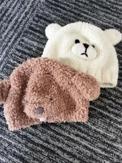 ジェラートピケ トイプードル 帽子 ベビー　くま