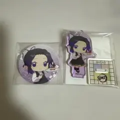 5 胡蝶しのぶ 2個セット 缶バッジ アクリルキーホルダー 鬼滅の刃