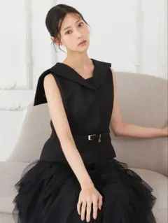 極美品！金子綾さん着用 セルフォード CELFORD ジレ 黒 極美品！金子綾さん着用 セルフォード CELFORD ジレ 黒 - メルカリ