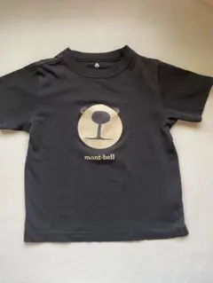 mont-bell クマ顔プリント Tシャツ ブラック