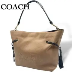 美品 COACH ショルダーバッグ アンディ ホースキャリッジ レザー ベージュのサムネイル