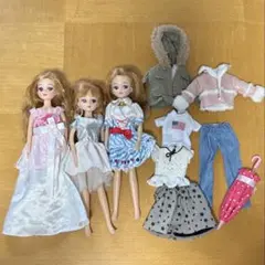 リカちゃん人形 3体セット 洋服・小物付き