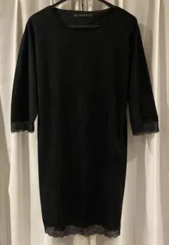 ZARA BASIC 黒レース付き五分袖チュニックのサムネイル