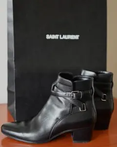 SAINT LAURENT サンローラン　アンクルブーツ　ブラック　37のサムネイル